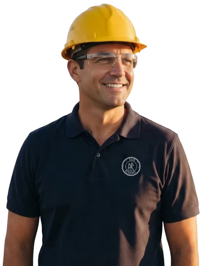 DECO site supervisor in hard hat